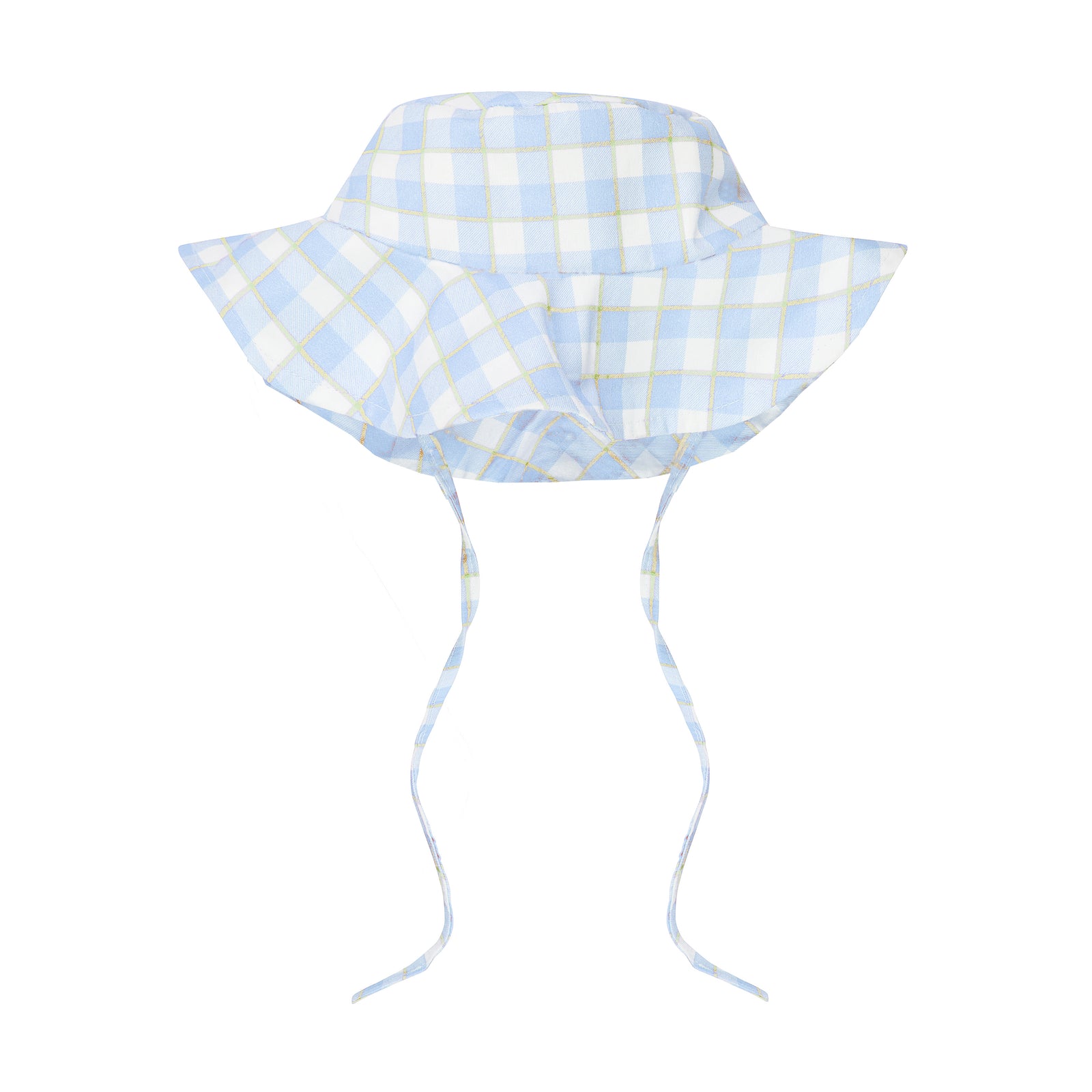 UV Protector Swim Hat | Soft Blue Gingham