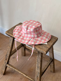 UV Protector Swim Hat | Soft Pink Gingham