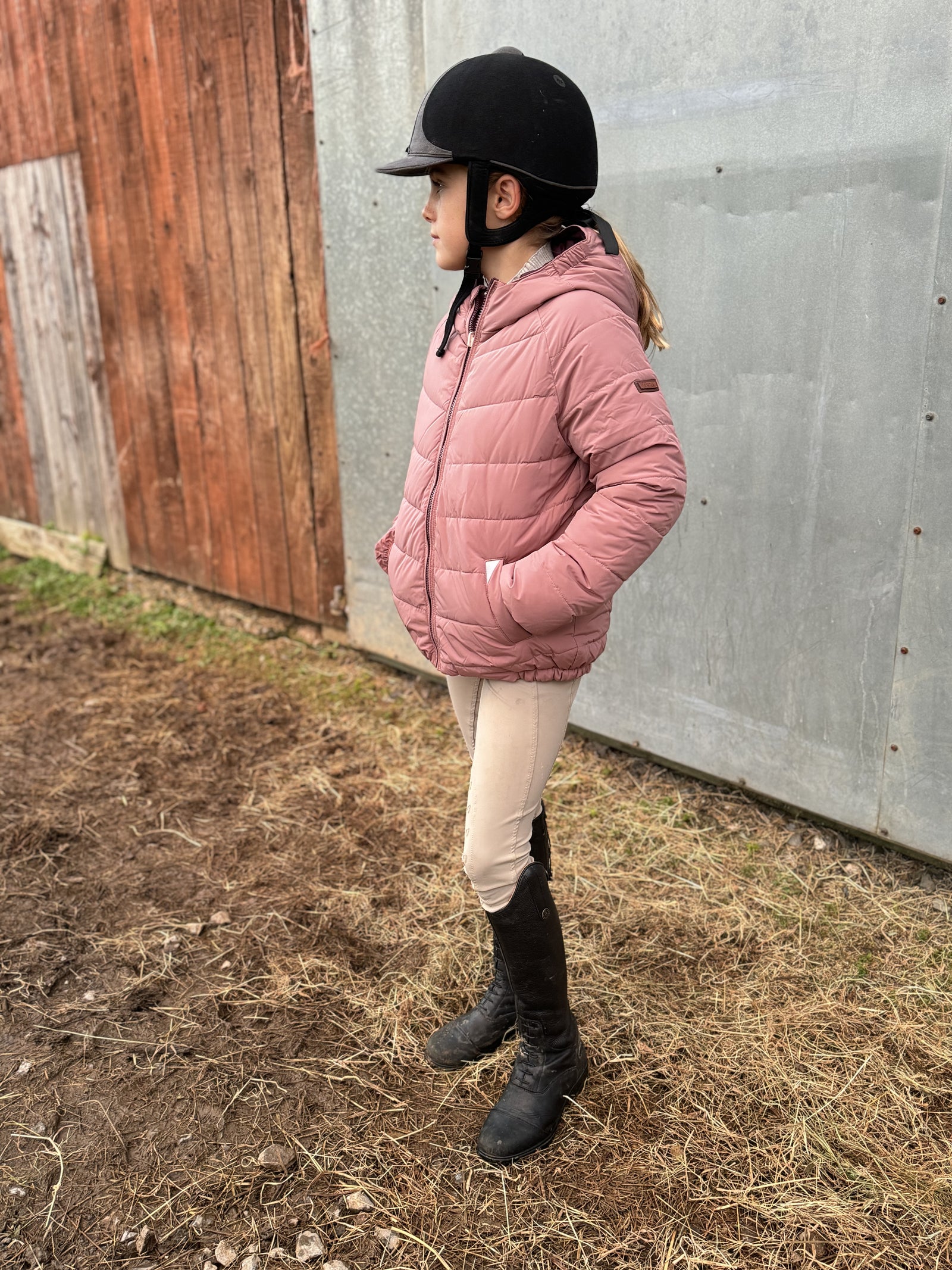 Damask Pink | Black Cherry EcoReversible Puffer