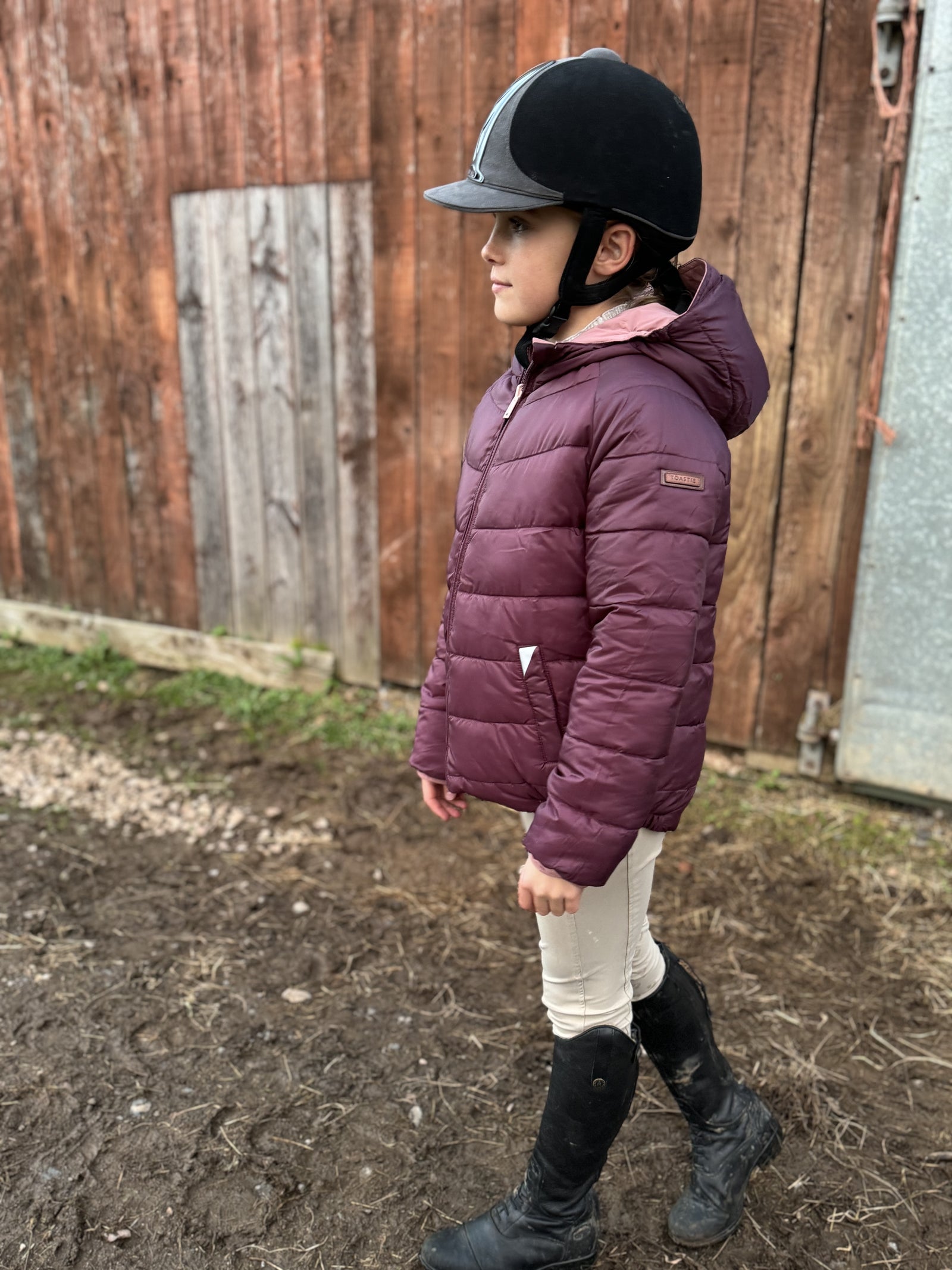 Damask Pink | Black Cherry EcoReversible Puffer