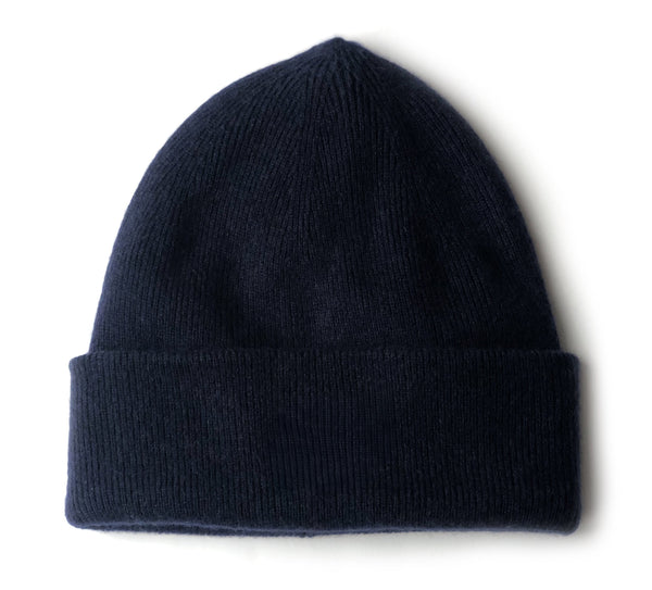 NAVY CASHMERE BEANIE