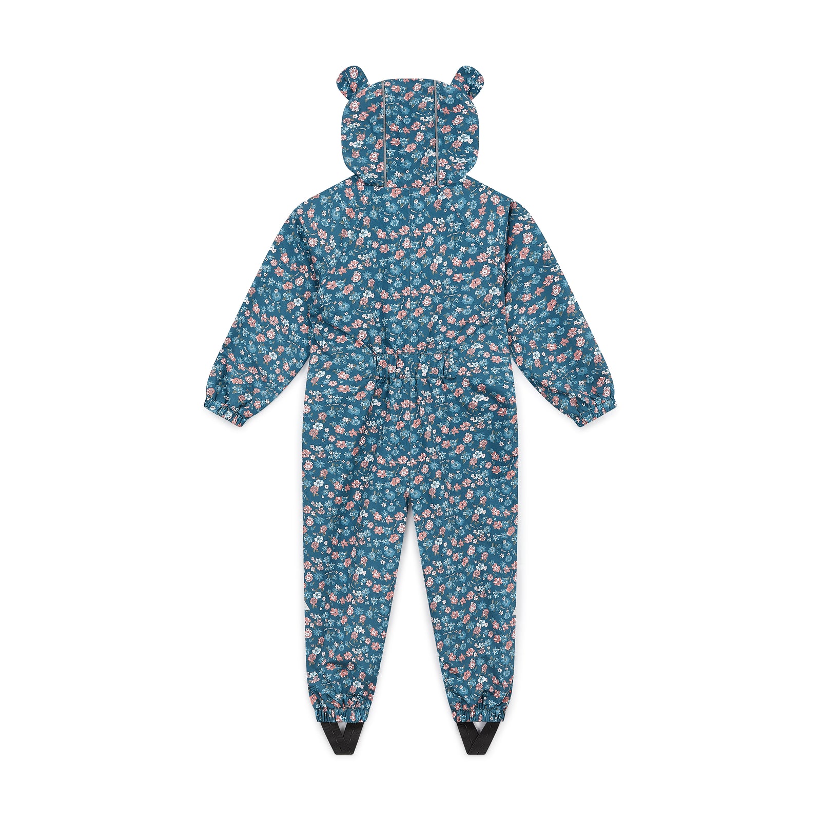 Floral Blue Rose Garden Waterproof Packable Puddlesuit