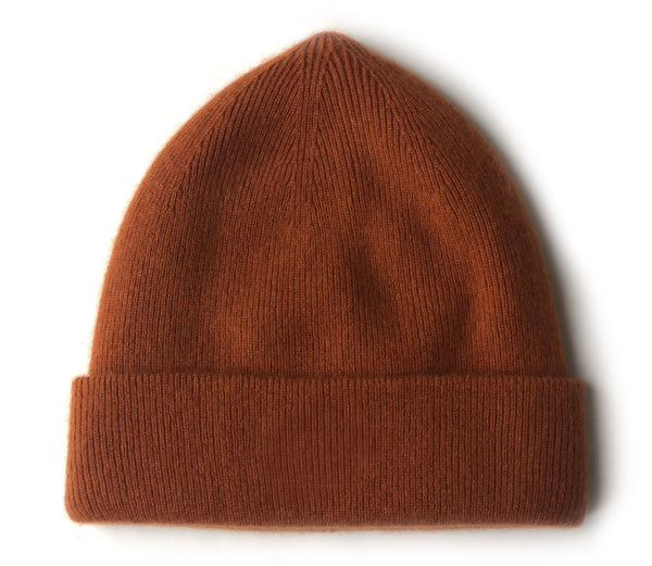 RUST CASHMERE BEANIE