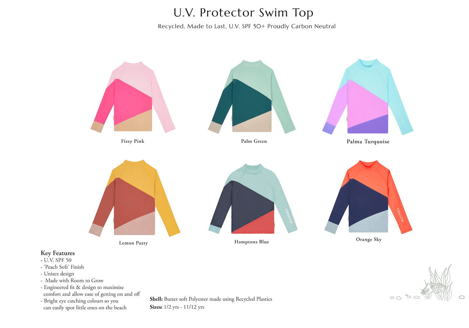 UV Protector Swim Top | Fizzy Pink