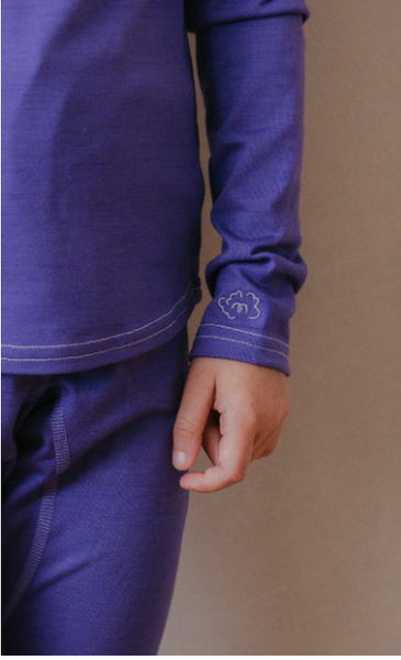 Smalls Merino Long Sleeve Top  | Mineral Purple