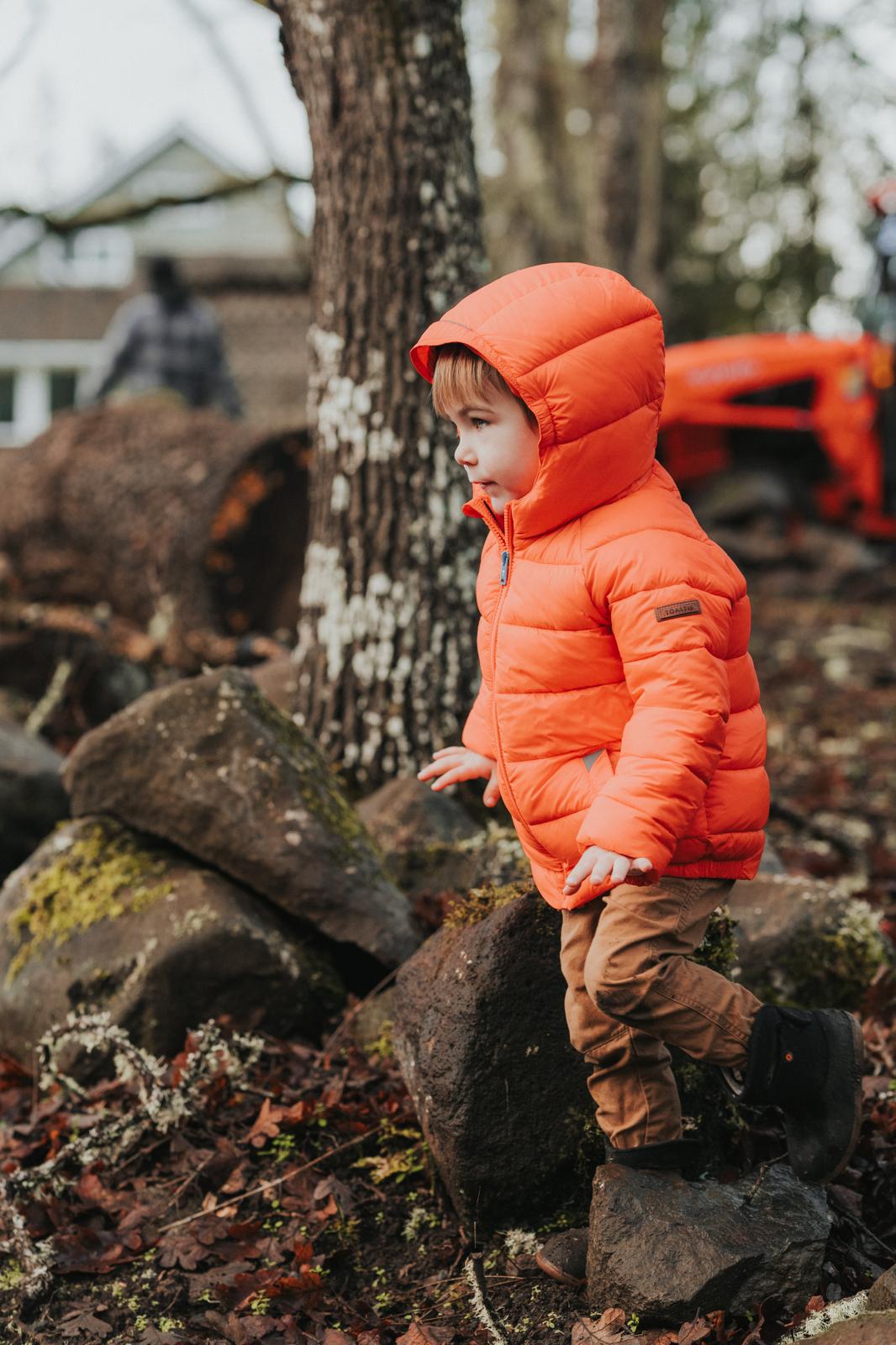 Expedition Orange Pack-a-Way Mountain Puffer